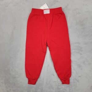 Fisher‎ Price Pants Kids Size 3 Vintage Toddler Kids Sweat Jogger Deadstock Red